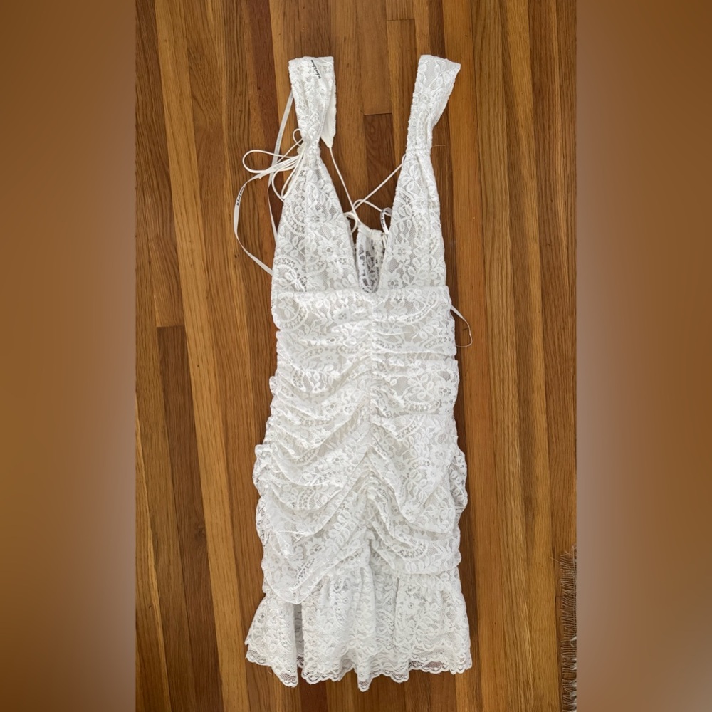 For Love And Lemons White Lace Mini Dress